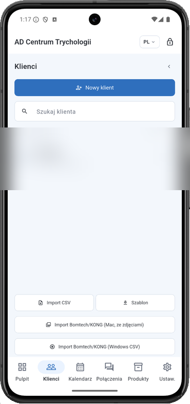 AD Trycho System — Klienci